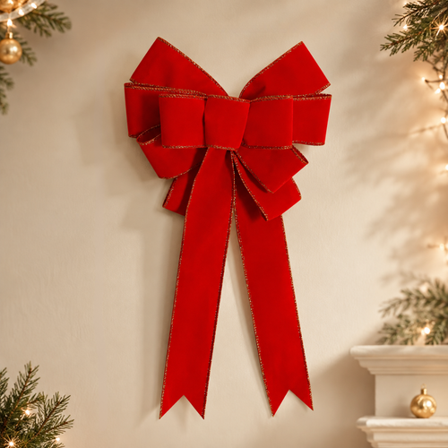Lot de 3 nœuds de Noël | 20 × 41 cm