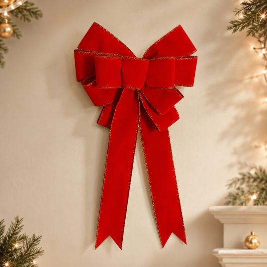 Lot de 3 nœuds de Noël | 20 × 41 cm