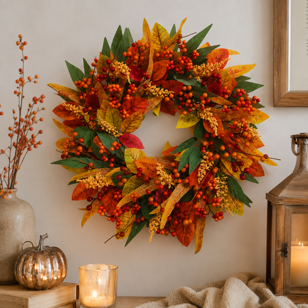Couronne d’automne aux baies