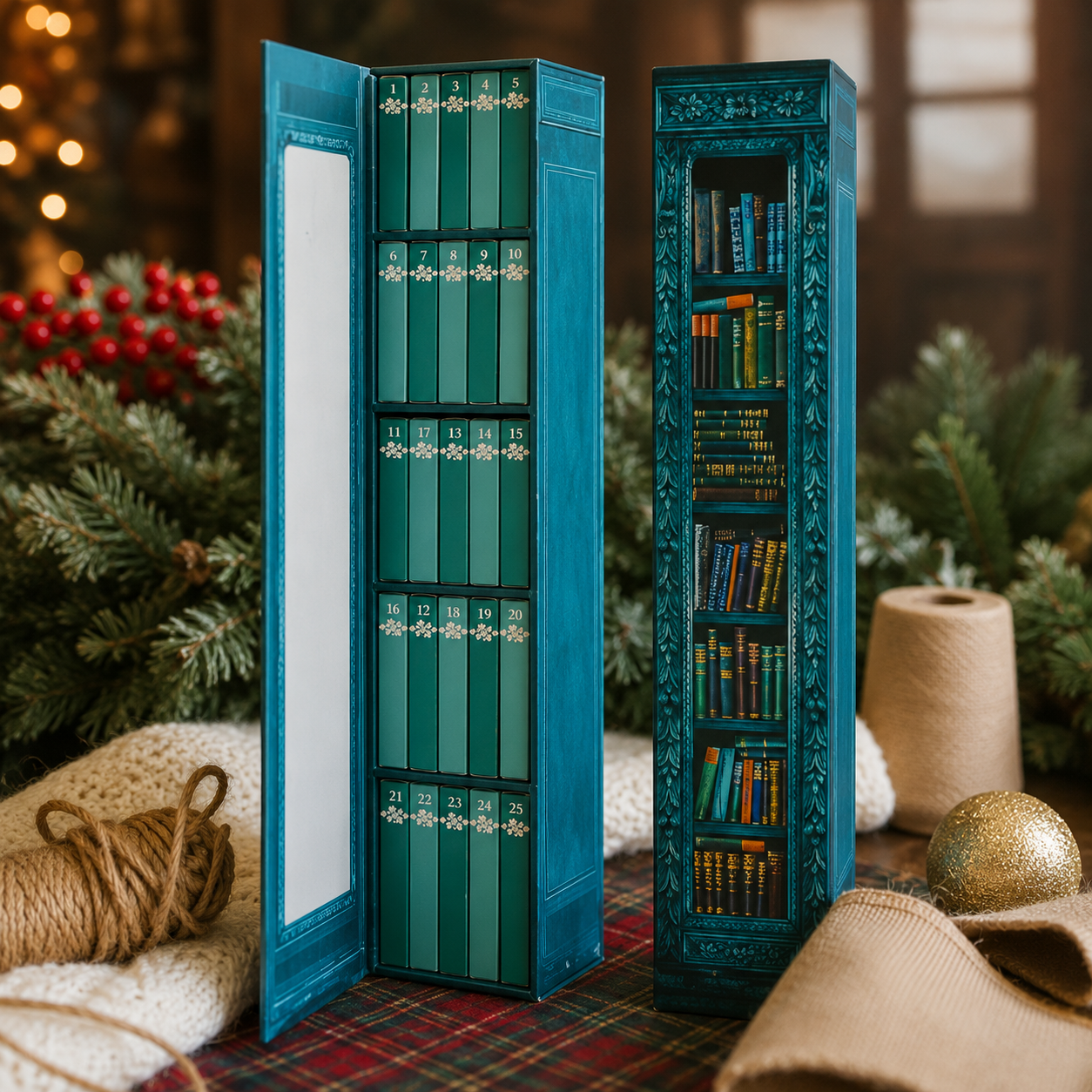 Calendrier de l’Avent avec mini-livres à suspendre