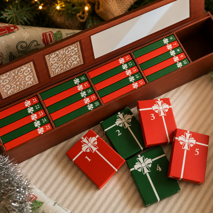 Calendrier de l’Avent avec mini-livres à suspendre